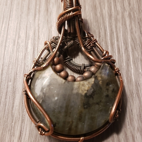 766- Labradorite Pendant Necklace Handmade NWT - Picture 3 of 5